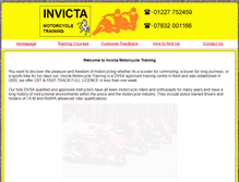 Tablet Screenshot of invictamotorcycletraining.co.uk